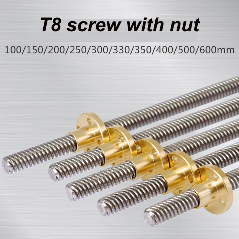 Lead Screw 8Mm - T8 Trapezoidal Screw with Nut for