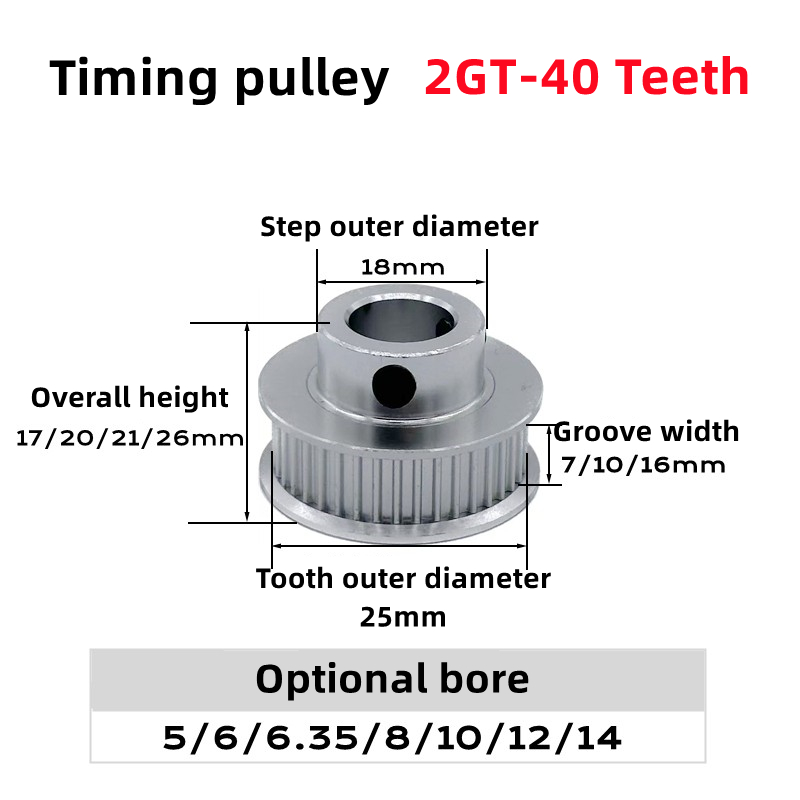 2GT 2M 40Teeth GT2 40T Timing  - Gt2 Pulley ulasan dan harga