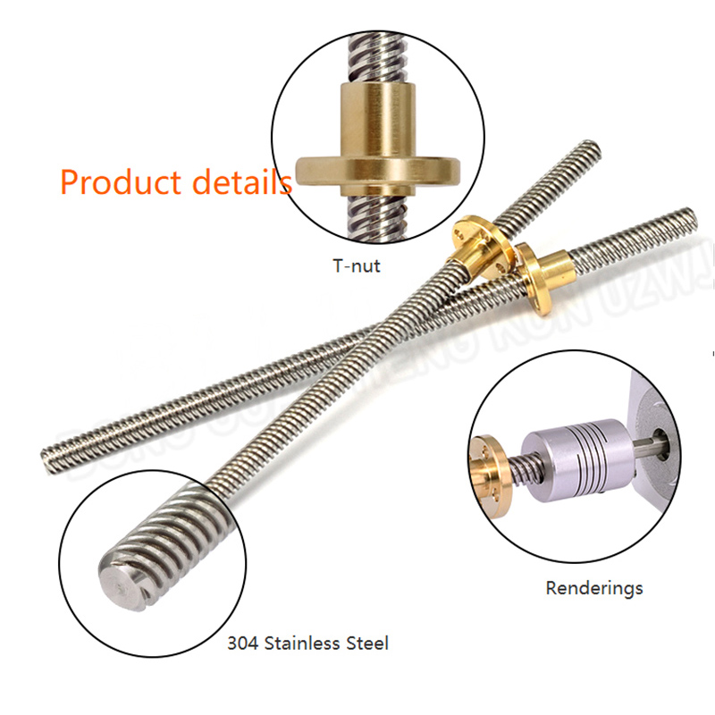 T8 Trapezoidal Screw with Nut  - Lead Screw 8Mm ulasan dan harga