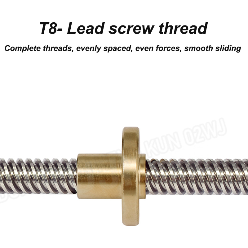 T8 Trapezoidal Screw with Nut  - Lead Screw 8Mm ulasan dan harga