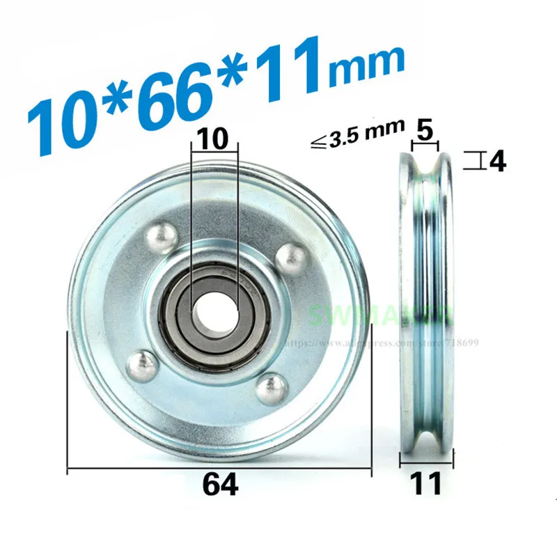 10pcs U 10*66*11mm 66mm 10*67* - V Slot Wheel ulasan dan harga