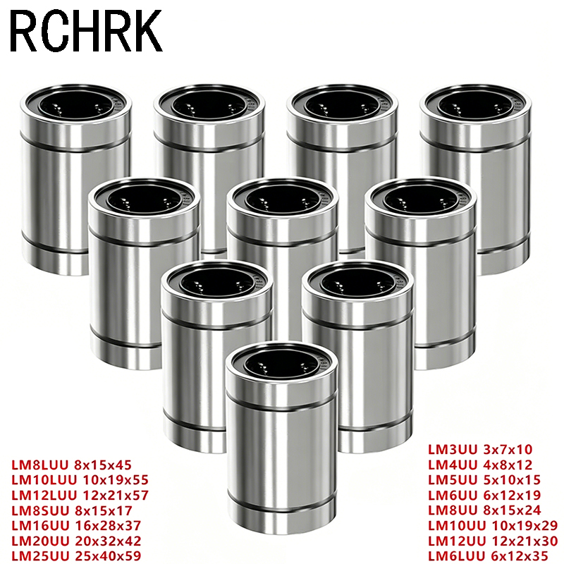 4/10PCS LM8UU LM10UU LM16UU LM - Linear Rod 8Mm ulasan dan harga