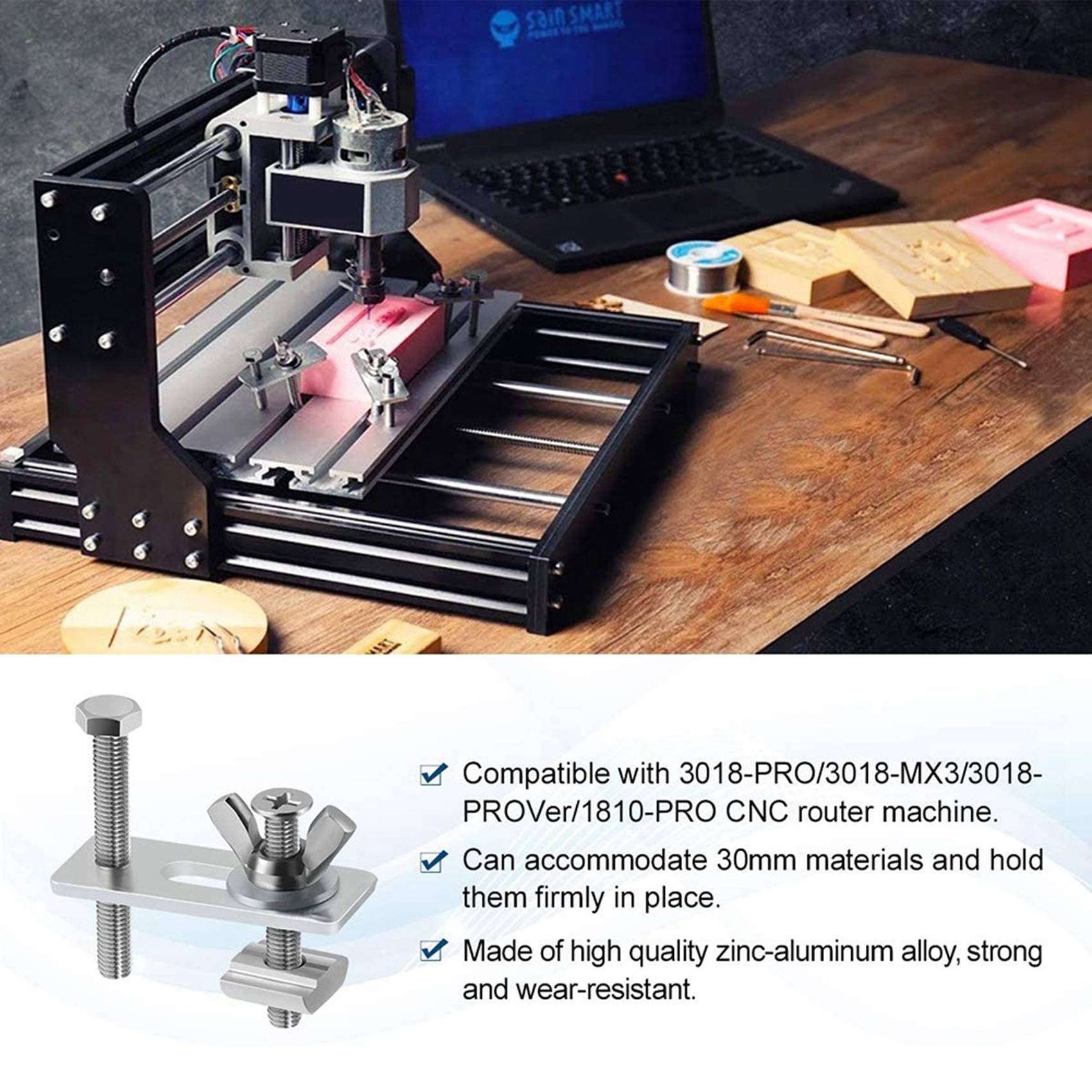 B62B-8 Pack T-Track Clamp,Mini - 3018 Cnc ulasan dan harga