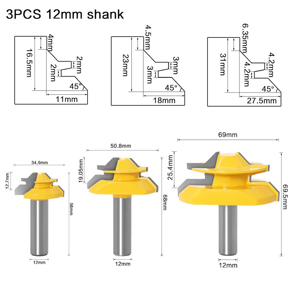 12mm 1/2' Shank Miter 45 Degre - End Mill Set ulasan dan harga
