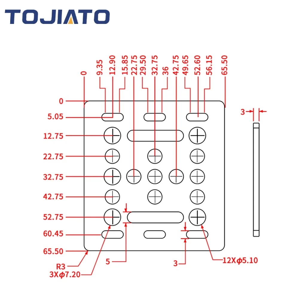 Tojiato V Gantry Plate X-Axis  - V Slot Wheel ulasan dan harga