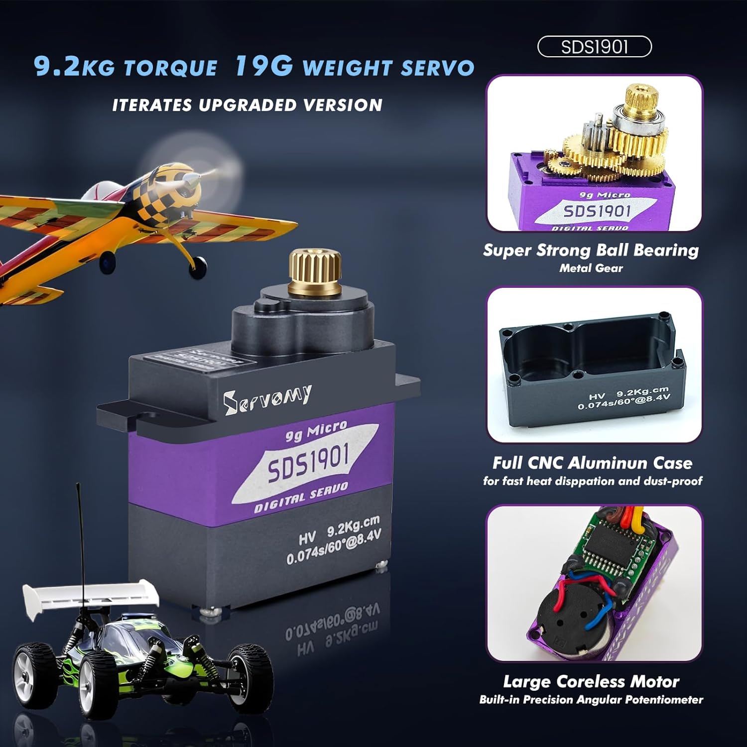 SERVOMY-SDS1901 Digital 9G Mic - Servo 9G ulasan dan harga