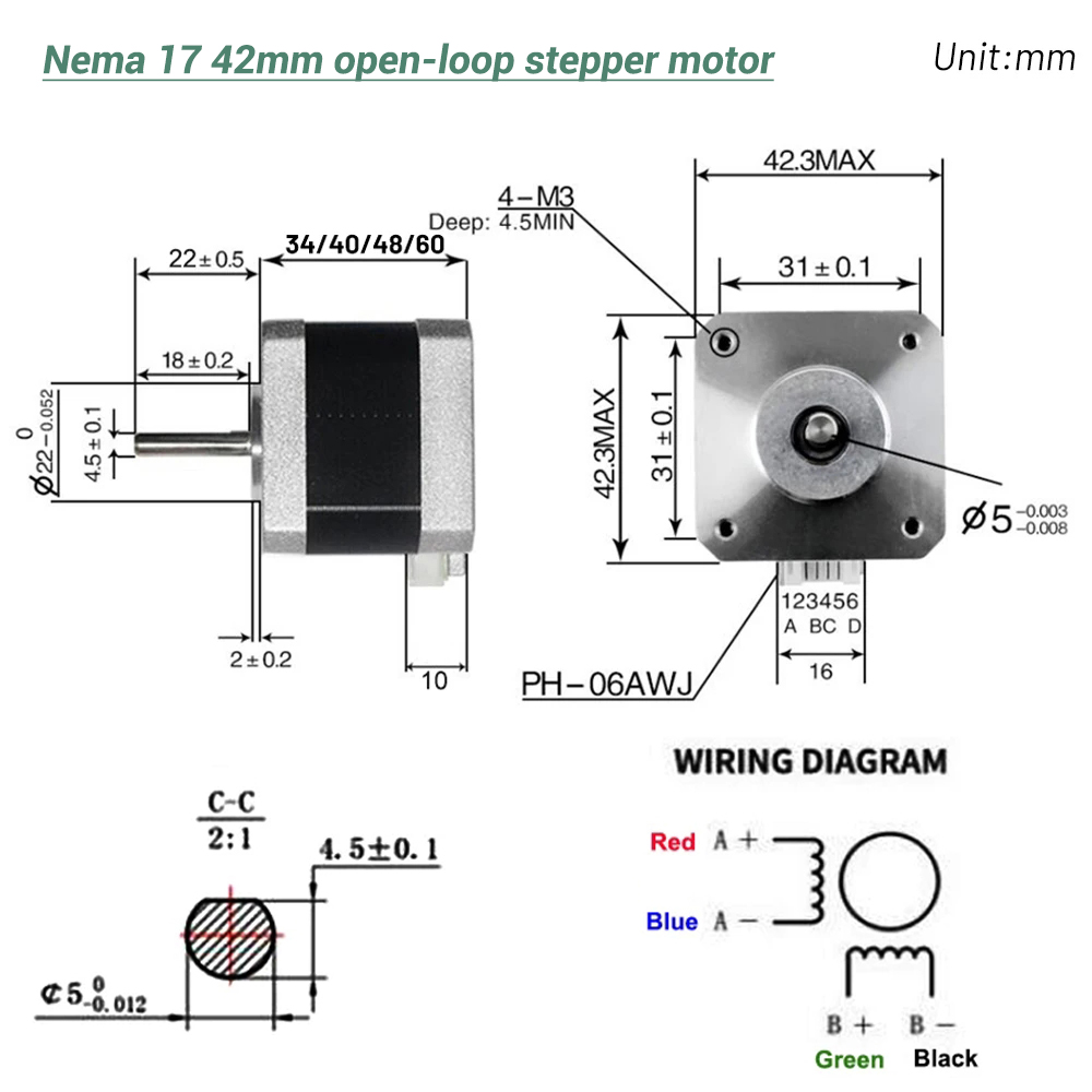 Nema17 Stepper Motor 42 Motor  - Stepper Motor Nema17 ulasan dan harga