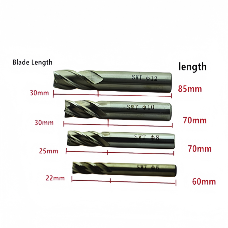 4Pcs Carbide End Mill HSS 4 Fl - End Mill Set ulasan dan harga