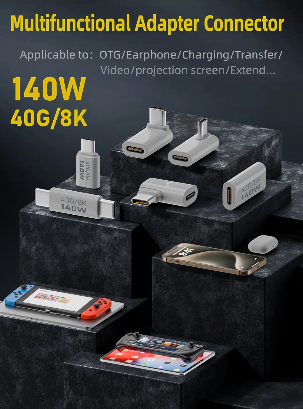 PD140W USB3.1 Type C to USB C  - Coupling 8Mm ulasan dan harga