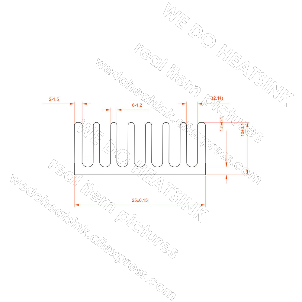 WE DO HEATSINK 12pcs 25x25x10m - Aluminium Extrusion ulasan dan harga